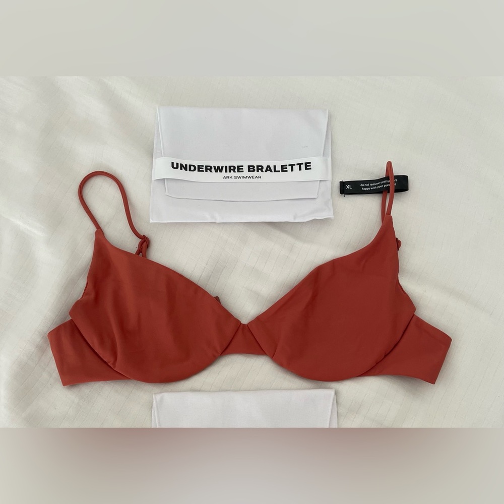 Ark Swimwear Rust Underwire Bralette size XL